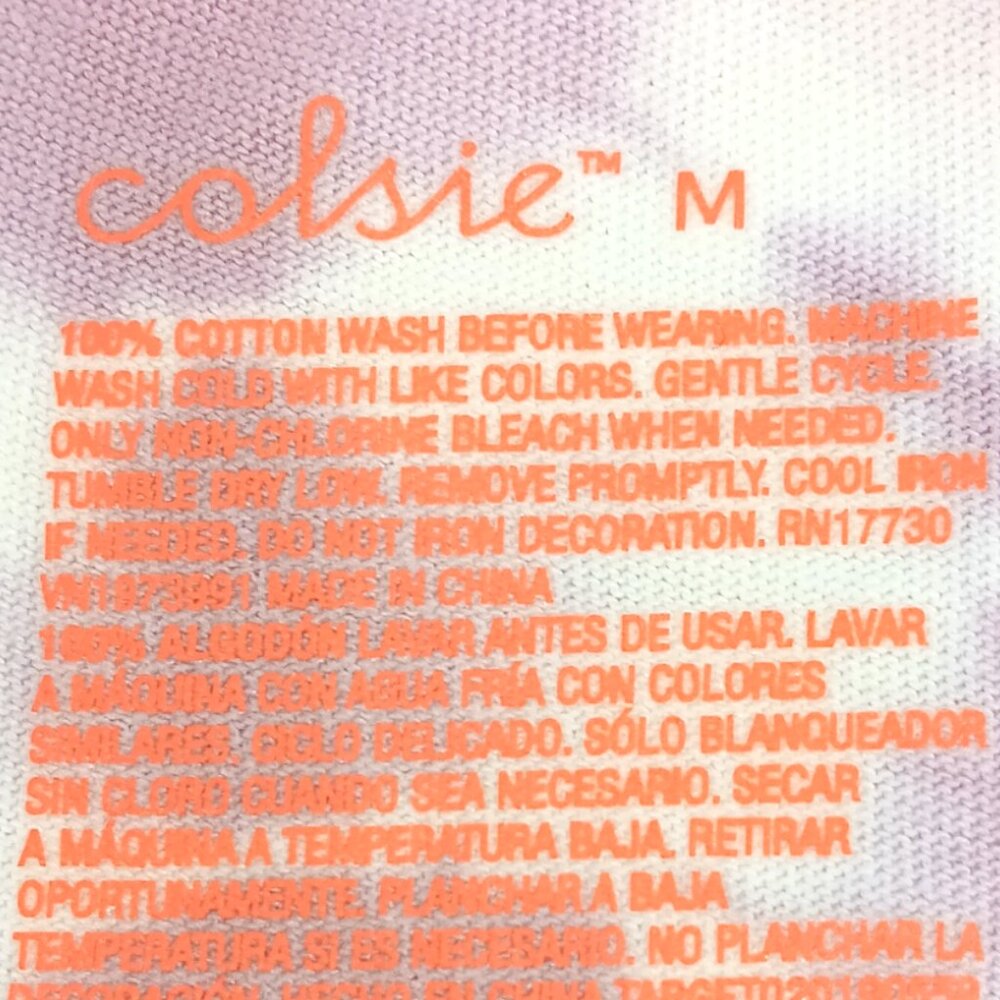 COLSIE-Crop Top Tank-Women's-MEDIUM-Purple-White-Casual-Summer-Cool-Comfort - Picture 5 of 5